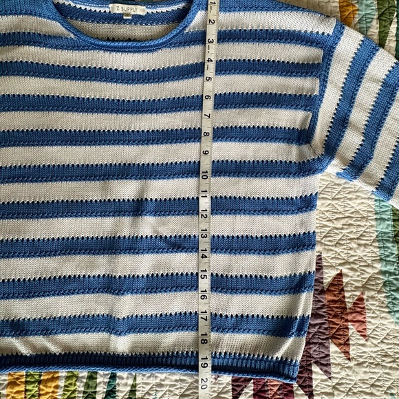 Z Supply Blue and White Striped Sweater - Picture 5 of 10